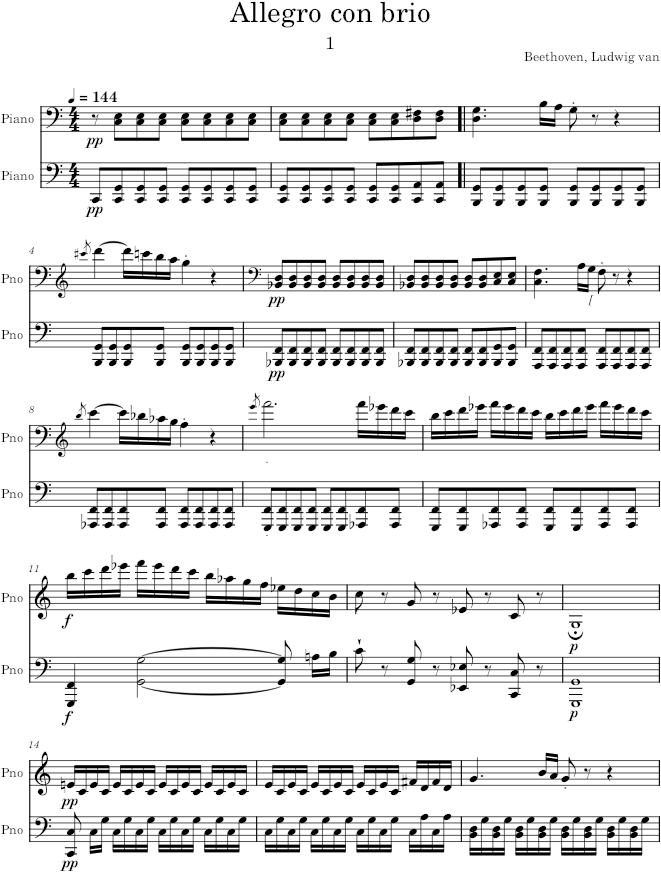 Piano Sonata no. 21 in C major - Beethoven — first page preview