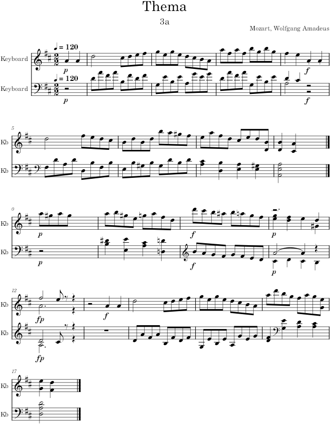 Piano Sonata No. 6, Movement 3 - Mozart — first page preview