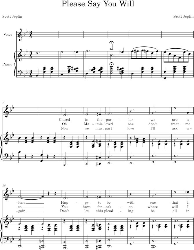 Please Say You Will - Joplin — first page preview