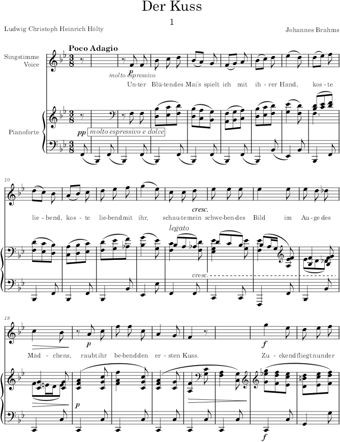Poems, Op.19 (Poems) - Brahms — first page preview