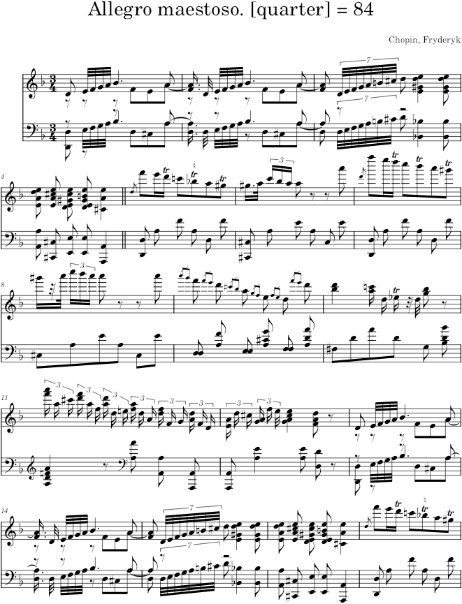 Polonaise Op. 71 - Chopin — first page preview