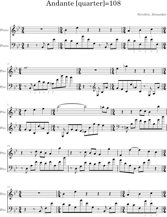 Prelude Op. 11, No. 21 - Scriabin — first page preview