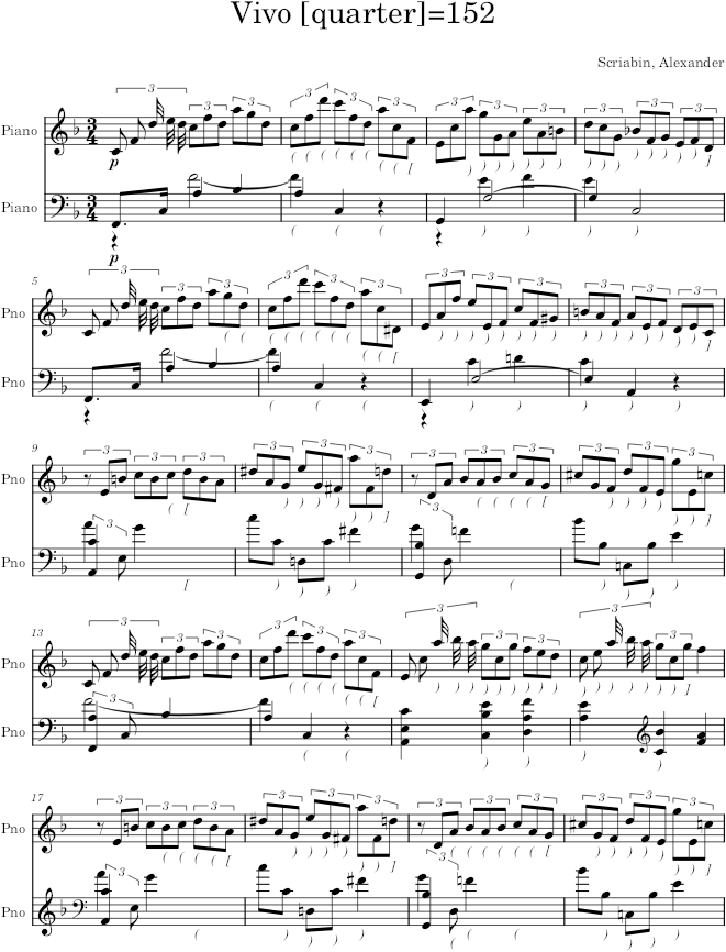 Prelude Op. 11, No. 23 - Scriabin — first page preview