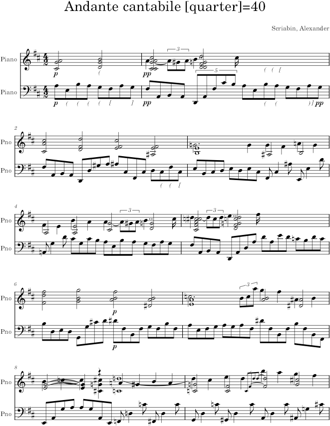 Prelude Op. 11, No. 5 - Scriabin — first page preview