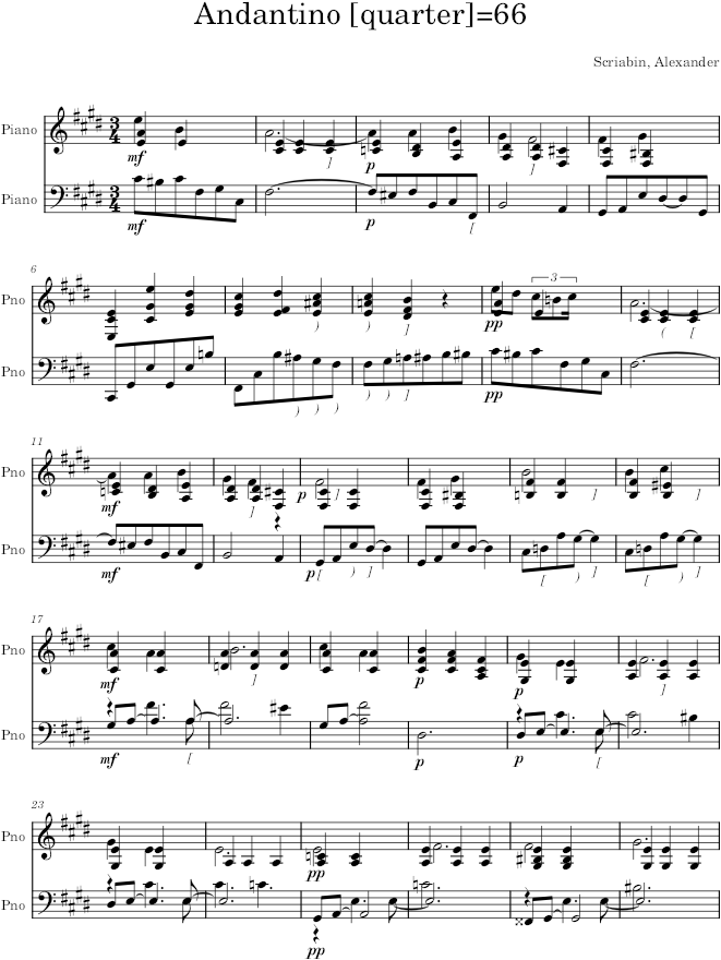 Prelude Op. 11, No. 9 - Scriabin — first page preview