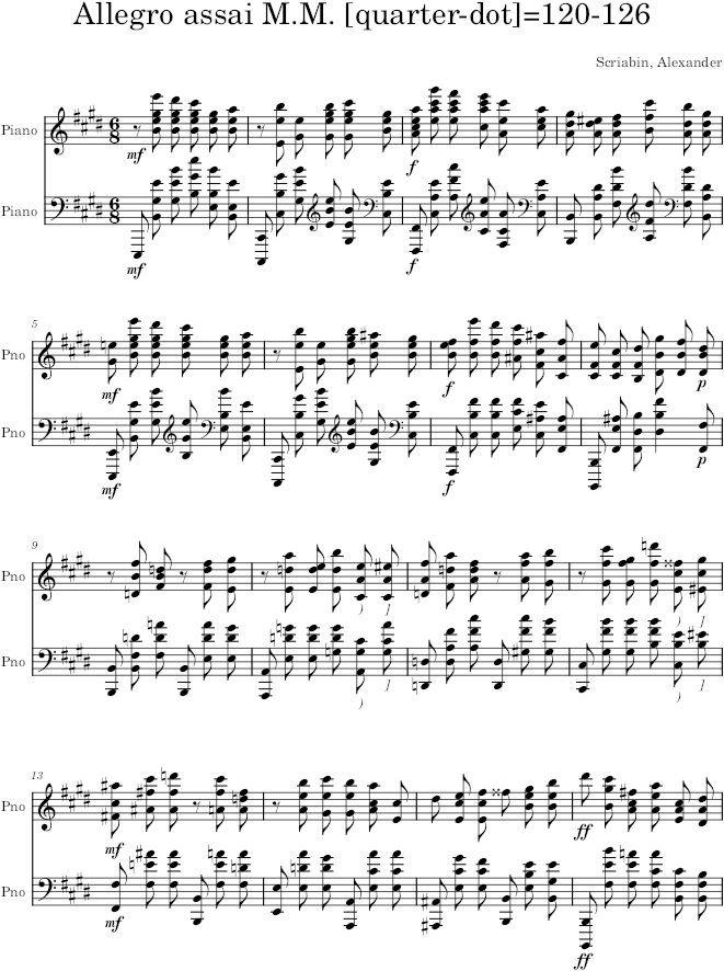 Prelude Op. 15, No. 3 - Scriabin — first page preview
