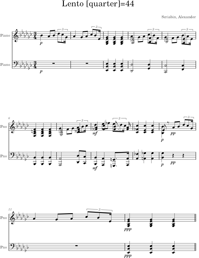 Prelude Op. 16, No. 4 - Scriabin — first page preview