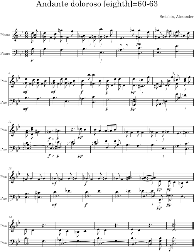 Prelude Op. 17, No. 6 - Scriabin — first page preview