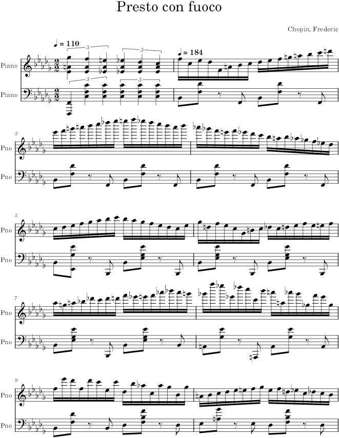 Prelude Op. 28, No. 16 - Chopin — first page preview
