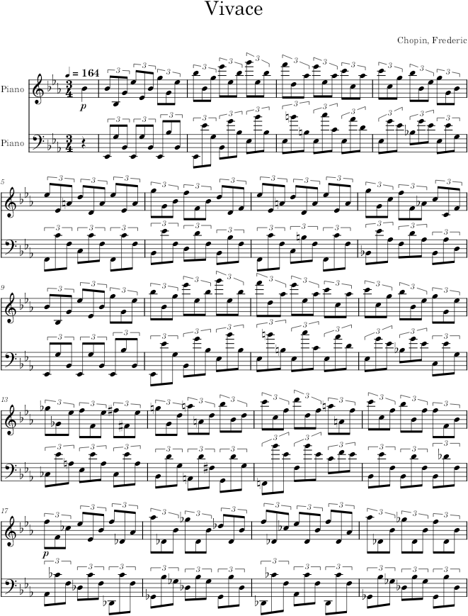 Prelude Op. 28, No. 19 - Chopin — first page preview