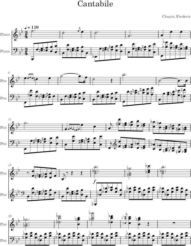 Prelude Op. 28, No. 21 - Chopin — first page preview