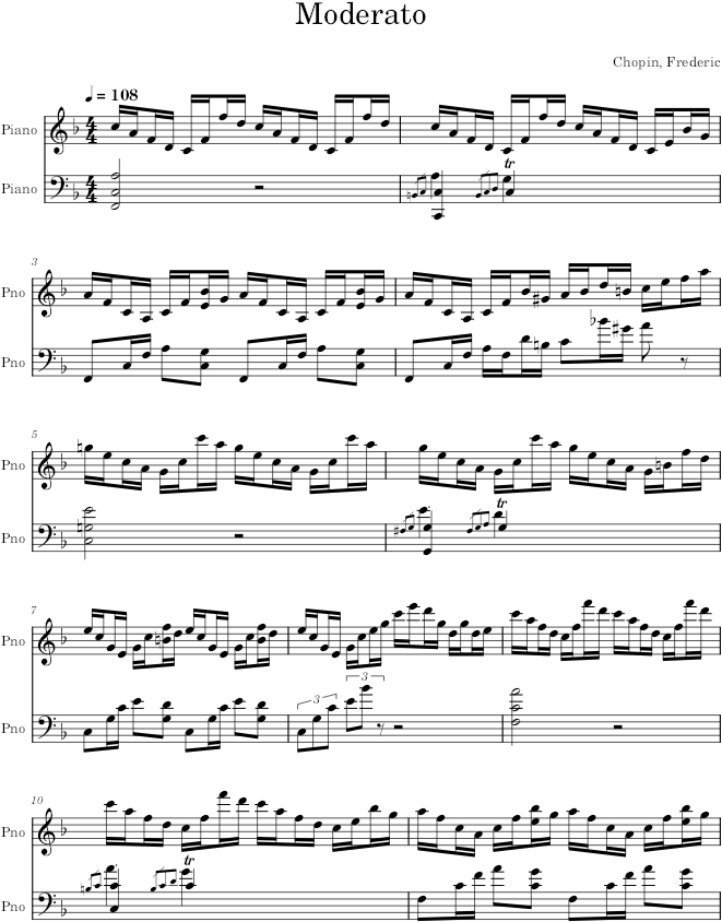 Prelude Op. 28, No. 23 - Chopin — first page preview