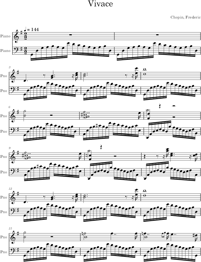 Prelude Op. 28, No. 3 - Chopin — first page preview