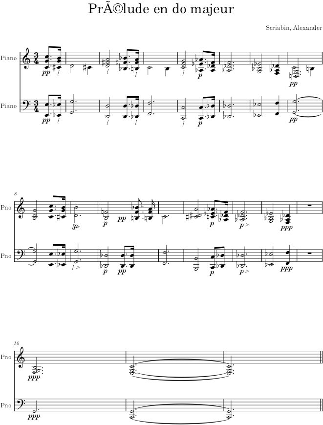 Prelude Op. 31, No. 4 - Scriabin — first page preview