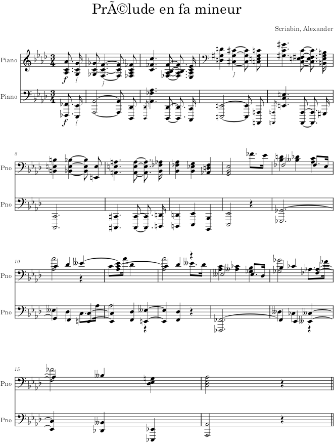 Prelude Op. 39, No. 4 - Scriabin — first page preview