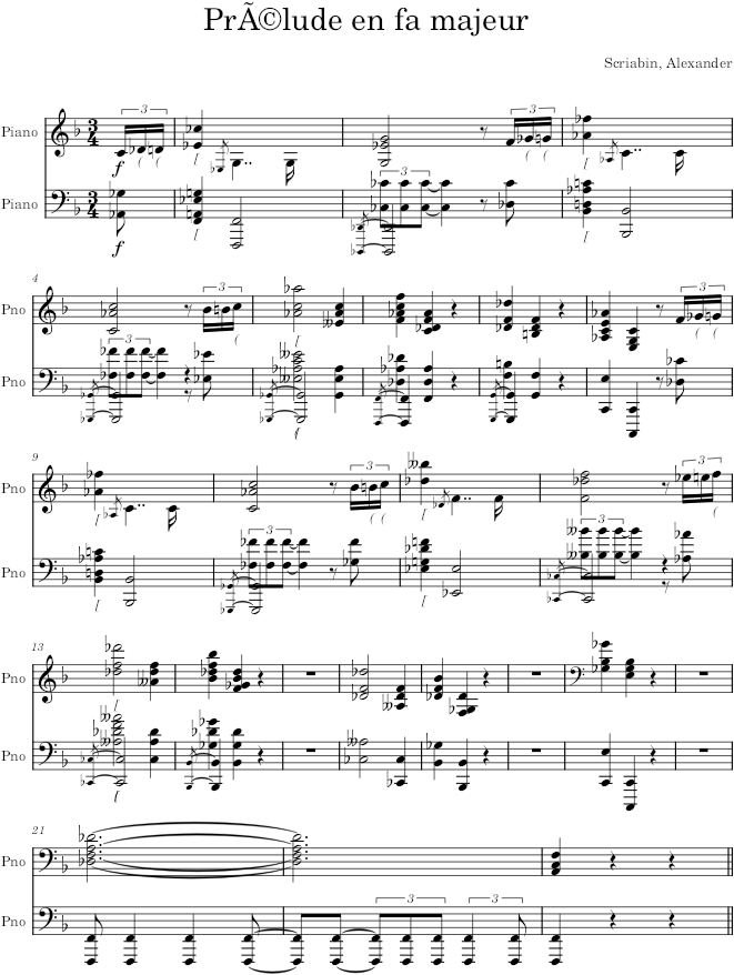 Prelude Op. 49, No. 2 - Scriabin — first page preview