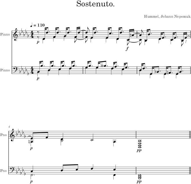 Prelude Op. 67, No. 16 - Hummel — first page preview