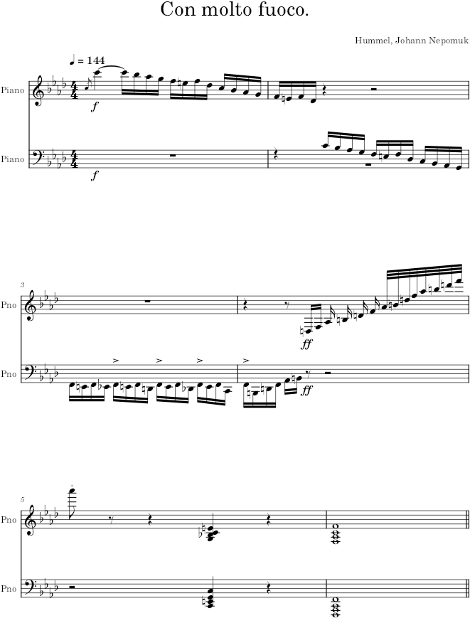 Prelude Op. 67, No. 18 - Hummel — first page preview