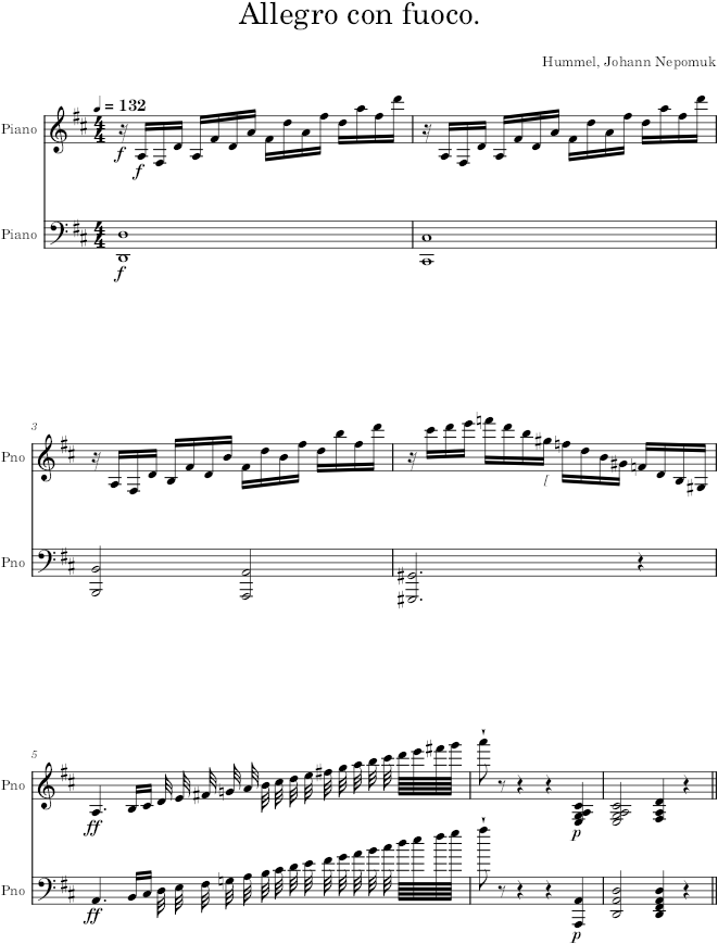 Prelude Op. 67, No. 5 - Hummel — first page preview
