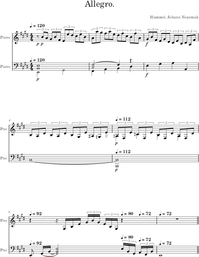 Prelude Op. 67, No. 9 - Hummel — first page preview