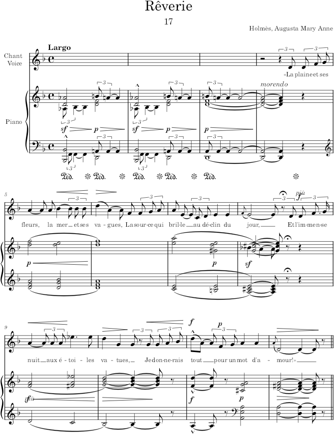 Rêverie (20 Mélodies) - Holmès — first page preview