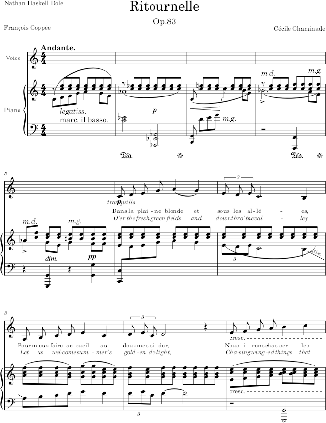 Ritournelle - Chaminade — first page preview