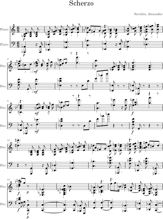 Scherzo Op. 46 - Scriabin — first page preview