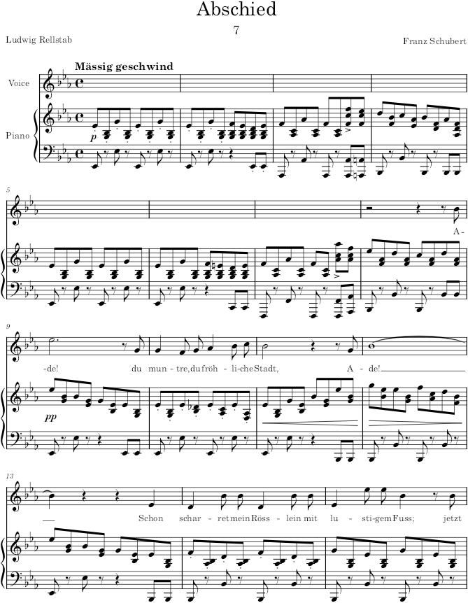 Schwanengesang.D.957 - Schubert — first page preview