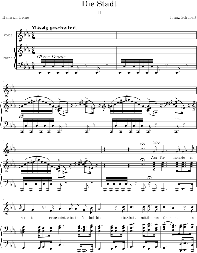 Schwanengesang - Schubert — first page preview