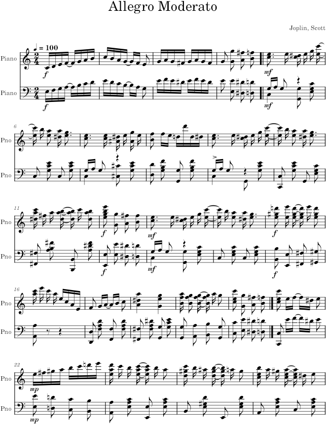 Scott Joplin's New Rag — first page preview