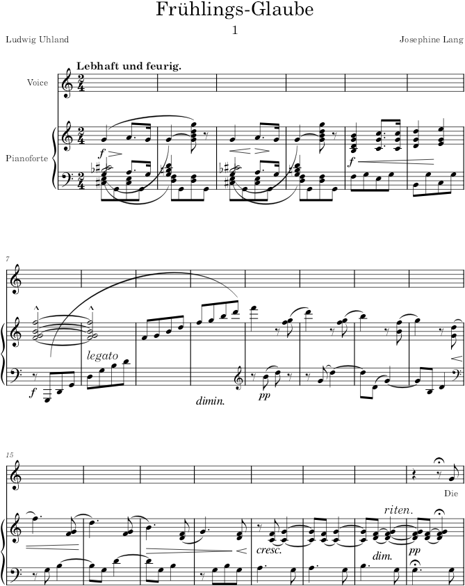 Sechs Lieder, Op.25 (Lieder) - Lang — first page preview