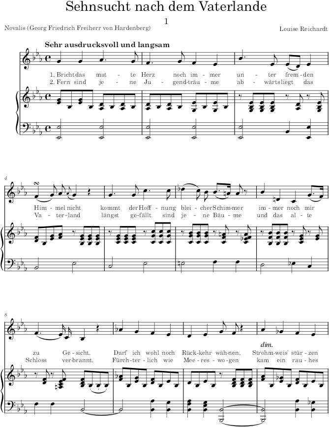 Sechs Lieder von Novalis (Lieder von Novalis) - Reichardt — first page preview