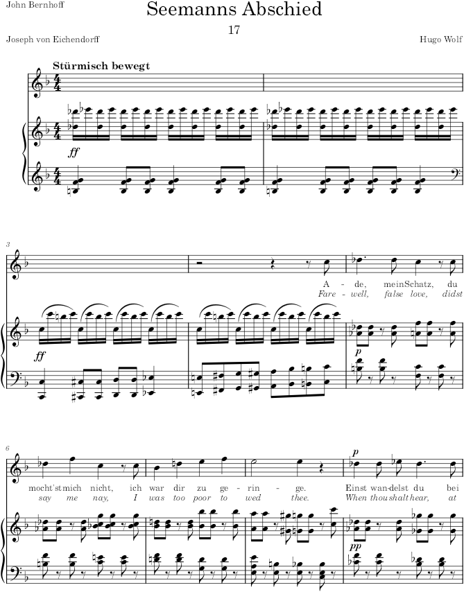 Seemans Abschied (Eichendorff-Lieder) - Wolf — first page preview