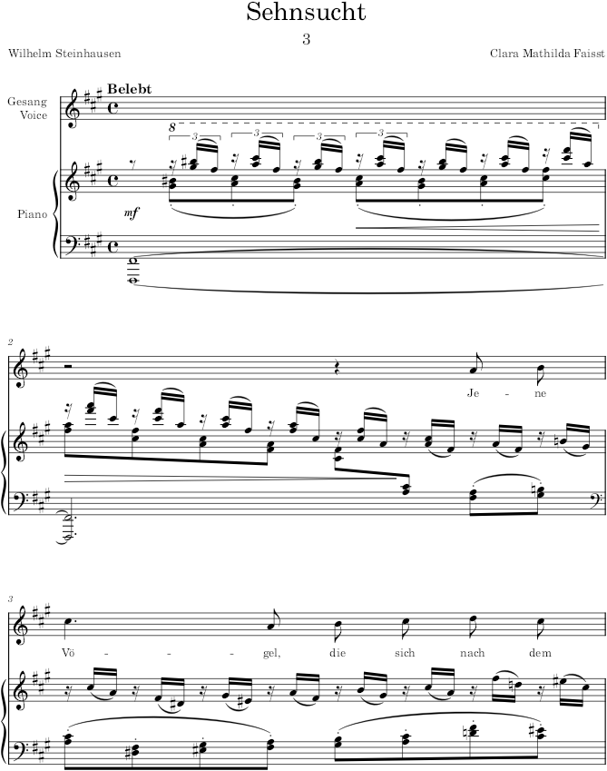 Sehnsucht (4 Lieder, Op.18) - Faisst — first page preview