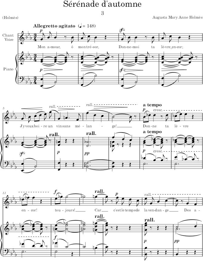 Sérénade d’automne (Les Sérénades) - Holmès — first page preview