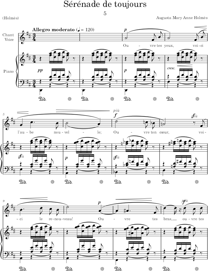 Sérénade de toujours (Les Sérénades) - Holmès — first page preview