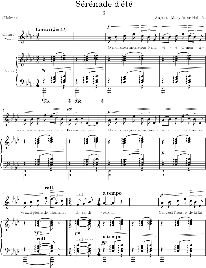 Sérénade d’été (Les Sérénades) - Holmès — first page preview