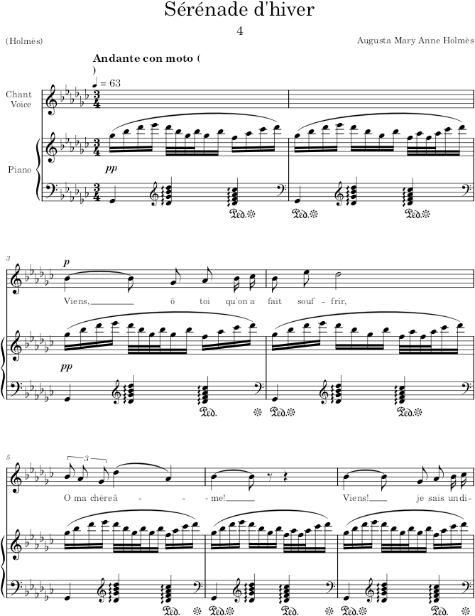 Sérénade d’hiver (Les Sérénades) - Holmès — first page preview