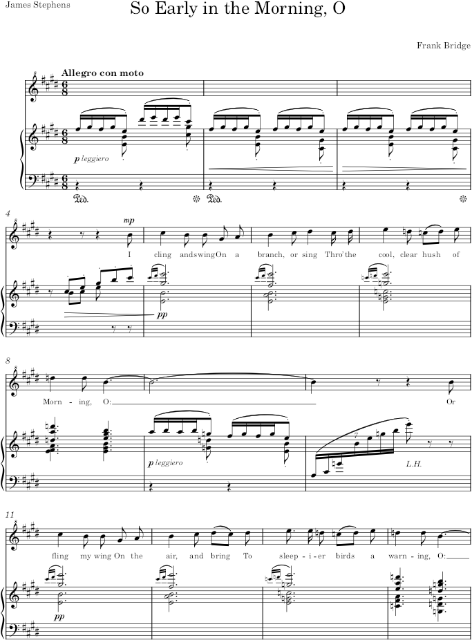 So Early in the Morning, O - Bridge — first page preview