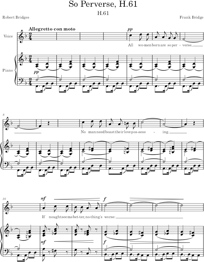 So Perverse, H.61 - Bridge — first page preview