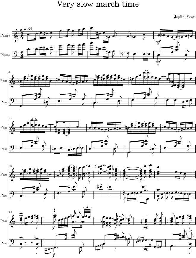 Solace, A Mexican Serenade - Joplin — first page preview