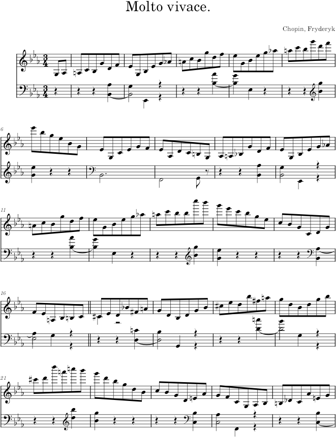 Sonata Op. 58, Movement 2 - Chopin — first page preview