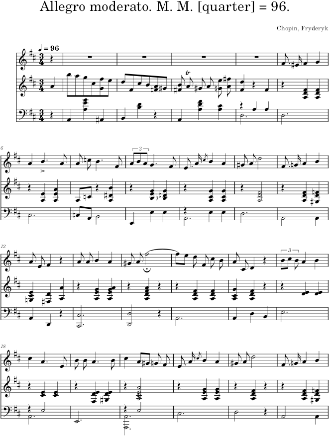 Song Op. 74, No. 8 - Chopin — first page preview