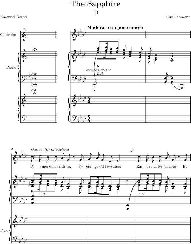Songs of Love and Spring - Lehmann — first page preview