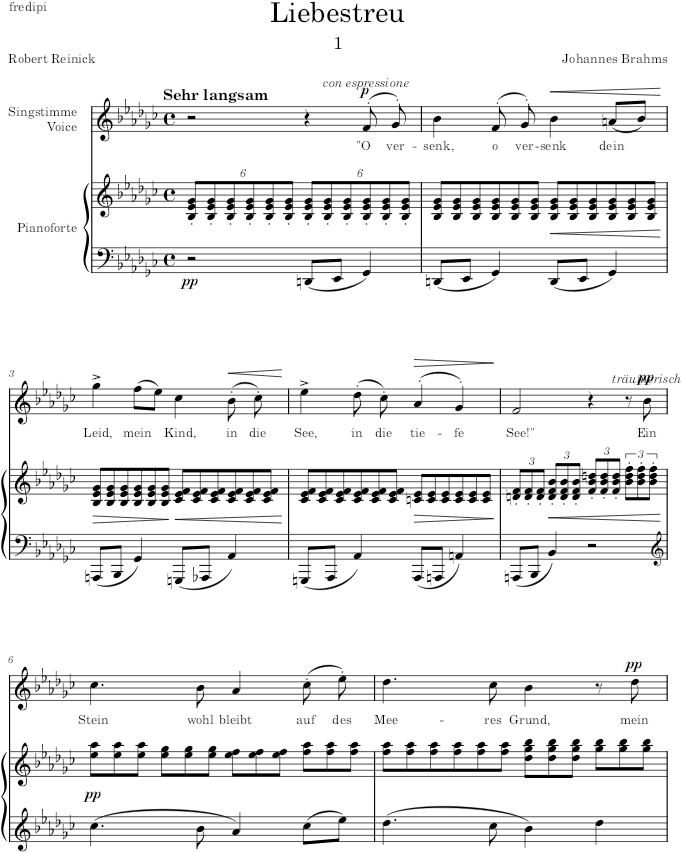 Songs, Op.3 (Songs) - Brahms — first page preview