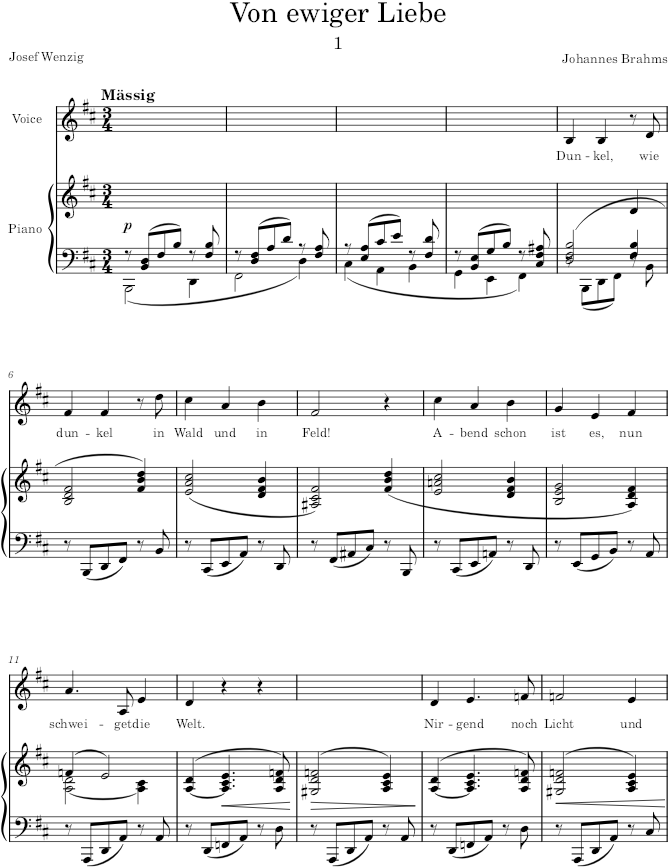 Songs, Op.43 (Songs) - Brahms — first page preview