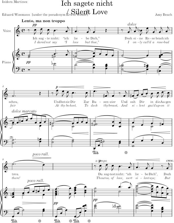 Songs, Op. 51 (Songs) - Beach — first page preview