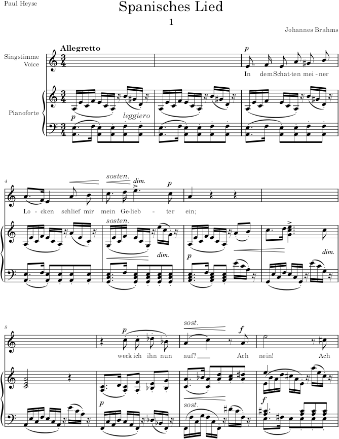 Songs, Op.6 (Songs) - Brahms — first page preview