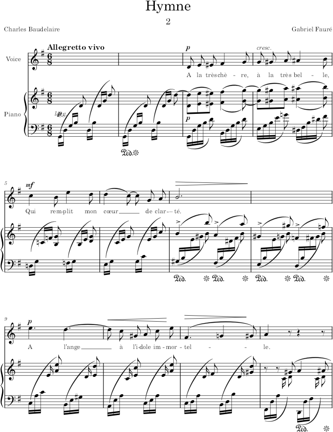 songs, Op. 7 (Songs) - Fauré — first page preview