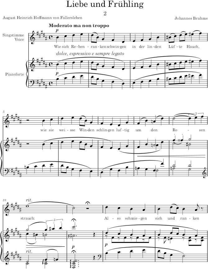 Songs (Songs) - Brahms — first page preview